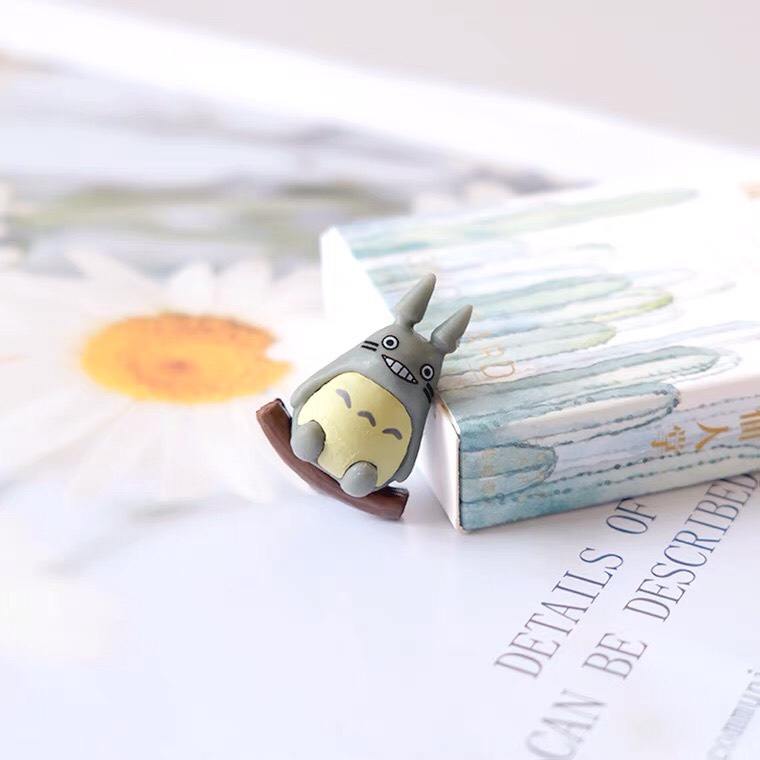 Set 10 mô hình tiểu cảnh TOTORO mini nhiều kiểu dáng đáng yêu trang trí bàn học, phòng ngủ,quà tặng-Ráp
