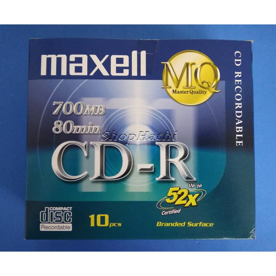 Hộp 10 Đĩa CD-R Trắng Maxell MQ