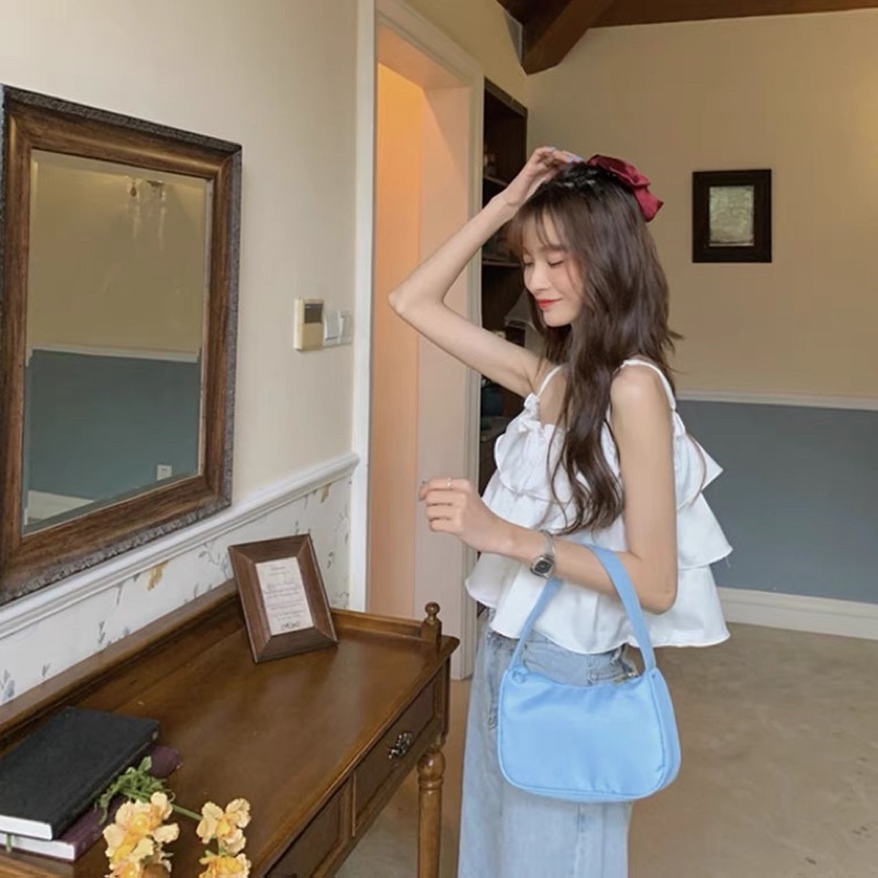 [ KÈM ẢNH THẬT] Áo 2 dây bèo 3 tầng