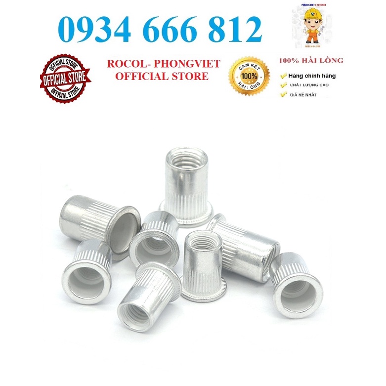 Combo 50c Ốc tán rút nhôm M5