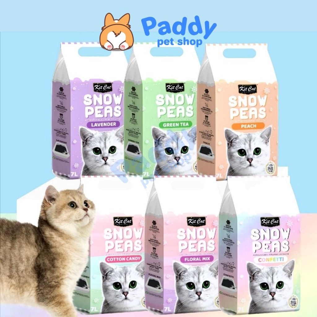 Cát Vệ Sinh Đậu Tuyết Kit Cat Snow Peas Cho Mèo (7L)