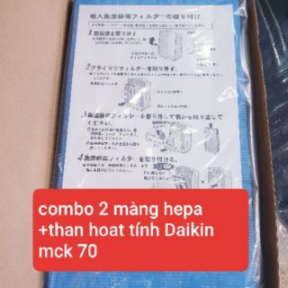 Combo màng hepa +than hoat tính Máy lọc khí DAIKIN