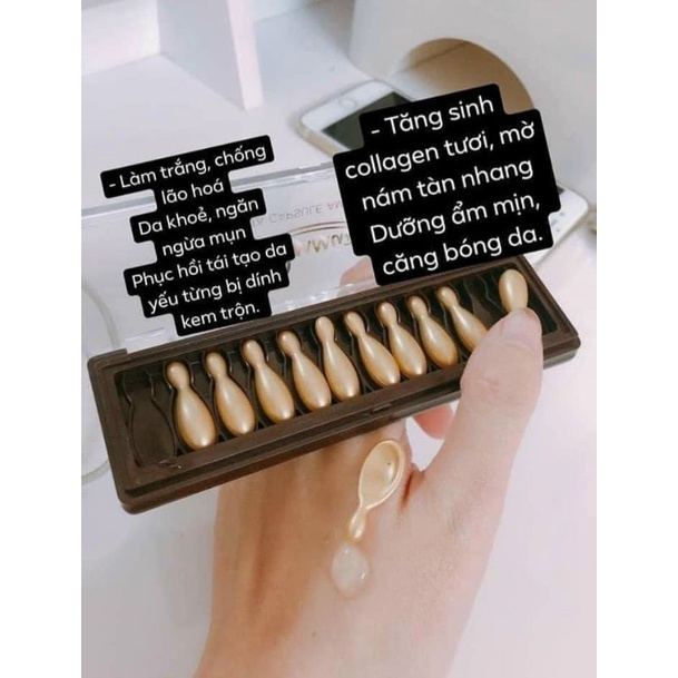 Viên nén collagen tươi HQ_vĩ 10 viên _dưỡng da căng bóng da