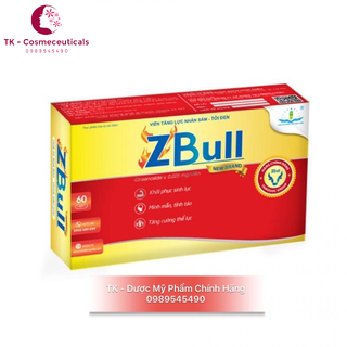 Viên Uống Tăng Lực Nhân Sâm, Tỏi Đen ZBULL, Giúp Bồi Bổ Sức Khỏe, Giảm Căng Thẳng, Mệt Mỏi - Hộp 60 Viên