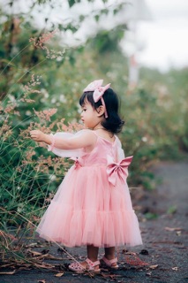 Váy công chúa hồng ruốc