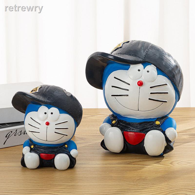 Ống Heo Tiết Kiệm Chống Rơi Hình Mèo Máy Doraemon Sáng Tạo Cho Bé Trai