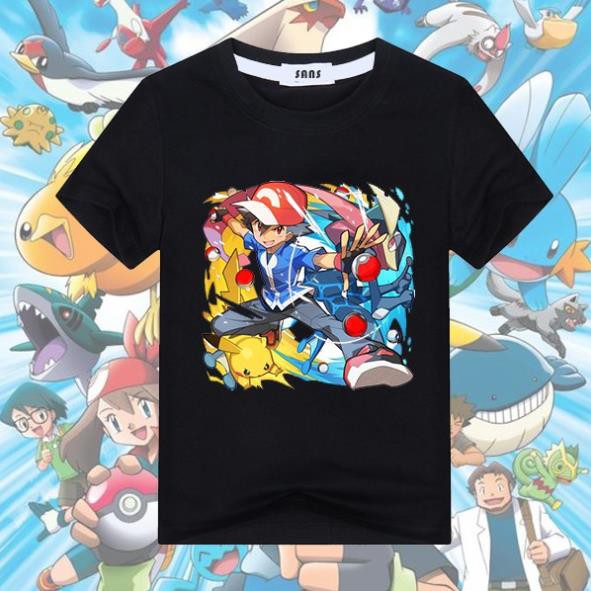 (SALE) Áo Thun Áo Phông Pokemon mẫu cực đẹp có size trẻ em