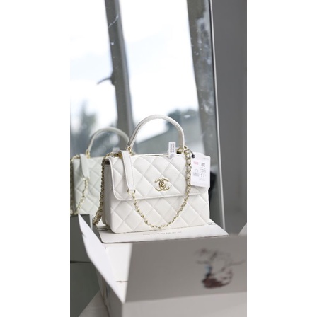 Túi xách nữ TRENDY bản trám nhỏ sz24cm bên trong 3 ngăn lót da đỏ kèm code chip fullbox vip 2 lớp nguyên seal kèm bill