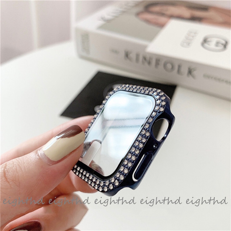 Ốp Mặt Kính Cường Lực Dành Cho Đồng Hồ Thông Minh Series 7 6 SE 5 4 3 2 1 Kích Thước 41mm 45mm 44mm 42mm 40mm 38mm