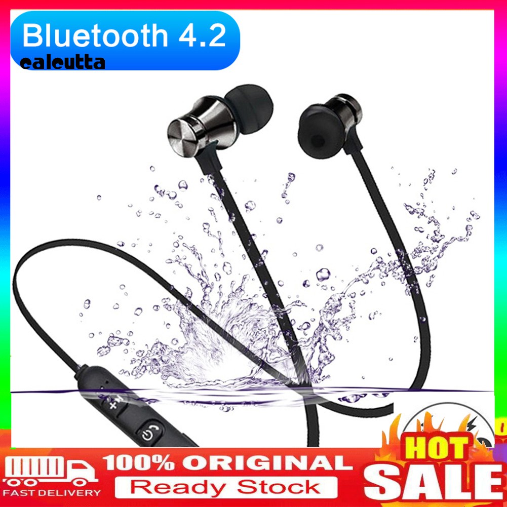 【Ready stock】Magnetic Wireless Bluetooth 4.2 In-Ear Stereo Earphone Sports Headphone with Mic