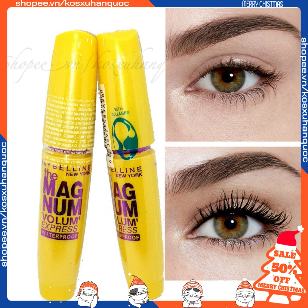 Mascara Chuốt Mi Maybelline VỎ Vàng mẫu 2019