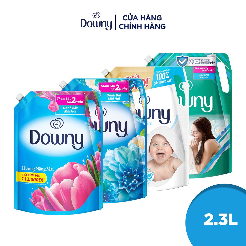 Nước Xả Vải Downy Nhiều Mùi Hương Túi 2.3L/ 2.6L