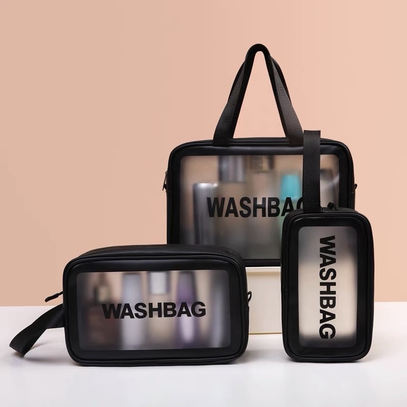 [SẴN HCM] Túi đựng mỹ phẩm WASHBAG loại 1 hàng đẹp 3 size 3 màu đựng đồ trang điểm đồ cá nhân chống thấm nước CỰC HOT