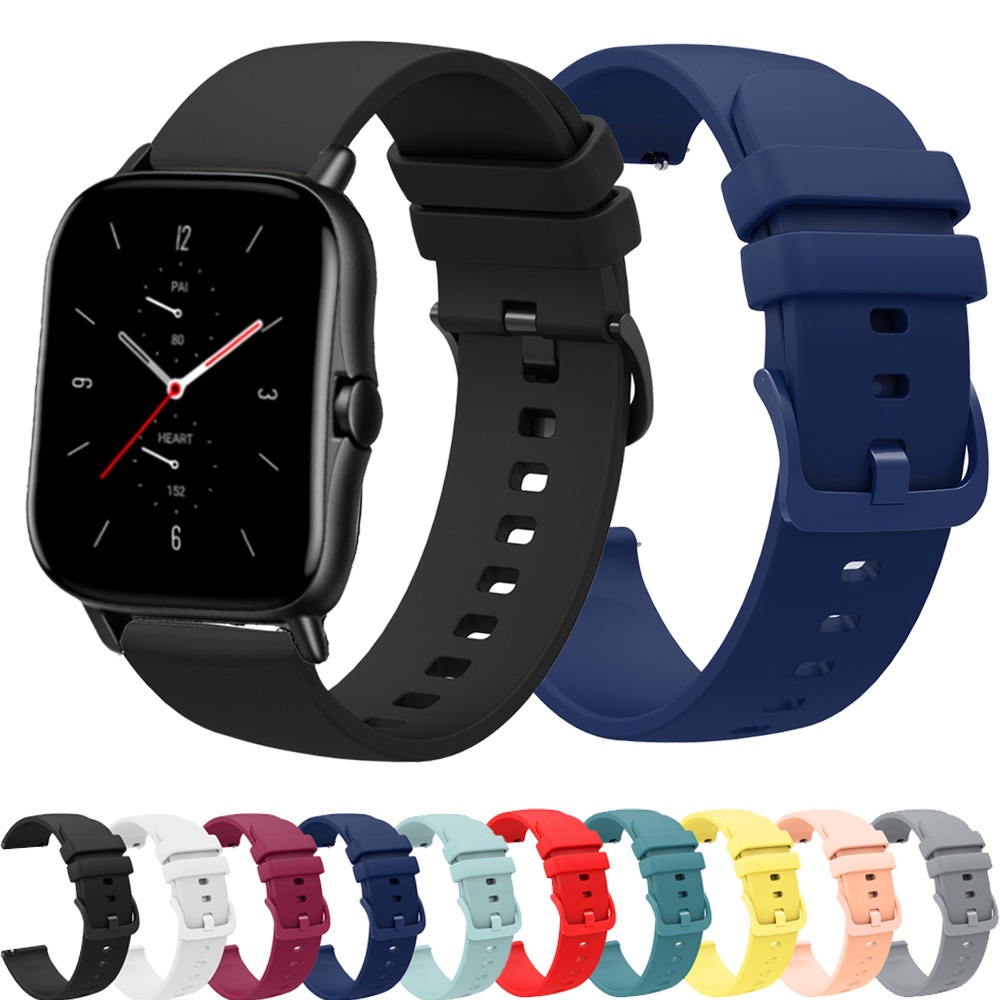 Dây đeo silicon 20mm cho đồng hồ Huami Amazfit GTS 3/2/2e/GTS2 Mini/GTR 42mm /Bip U Pro /1s