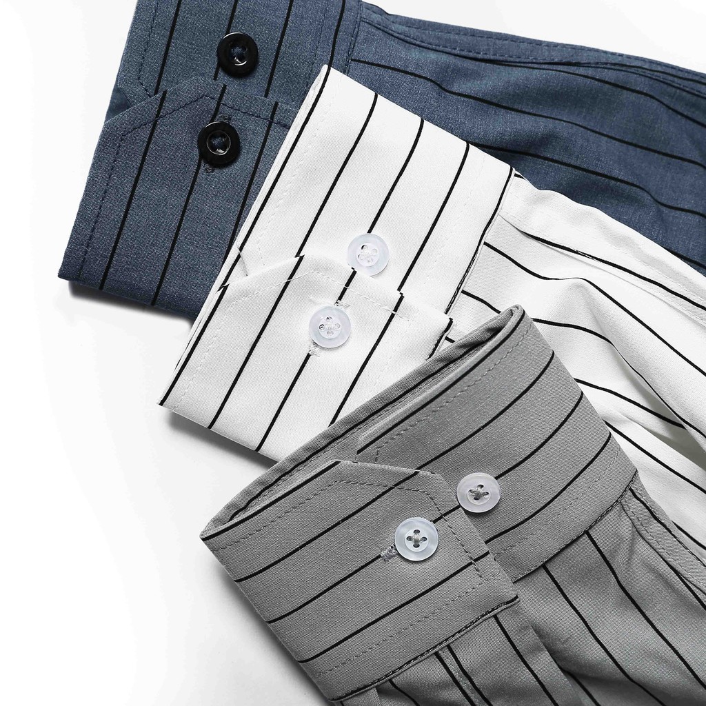 Áo Sơmi Nam Họa Tiết Kẻ Sọc CEFFYLO Form Chuẩn Style Thanh Lịch Hiện Đại | BigBuy360 - bigbuy360.vn