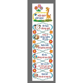Decal góc mầm non - NỘI QUY LỚP HỌC