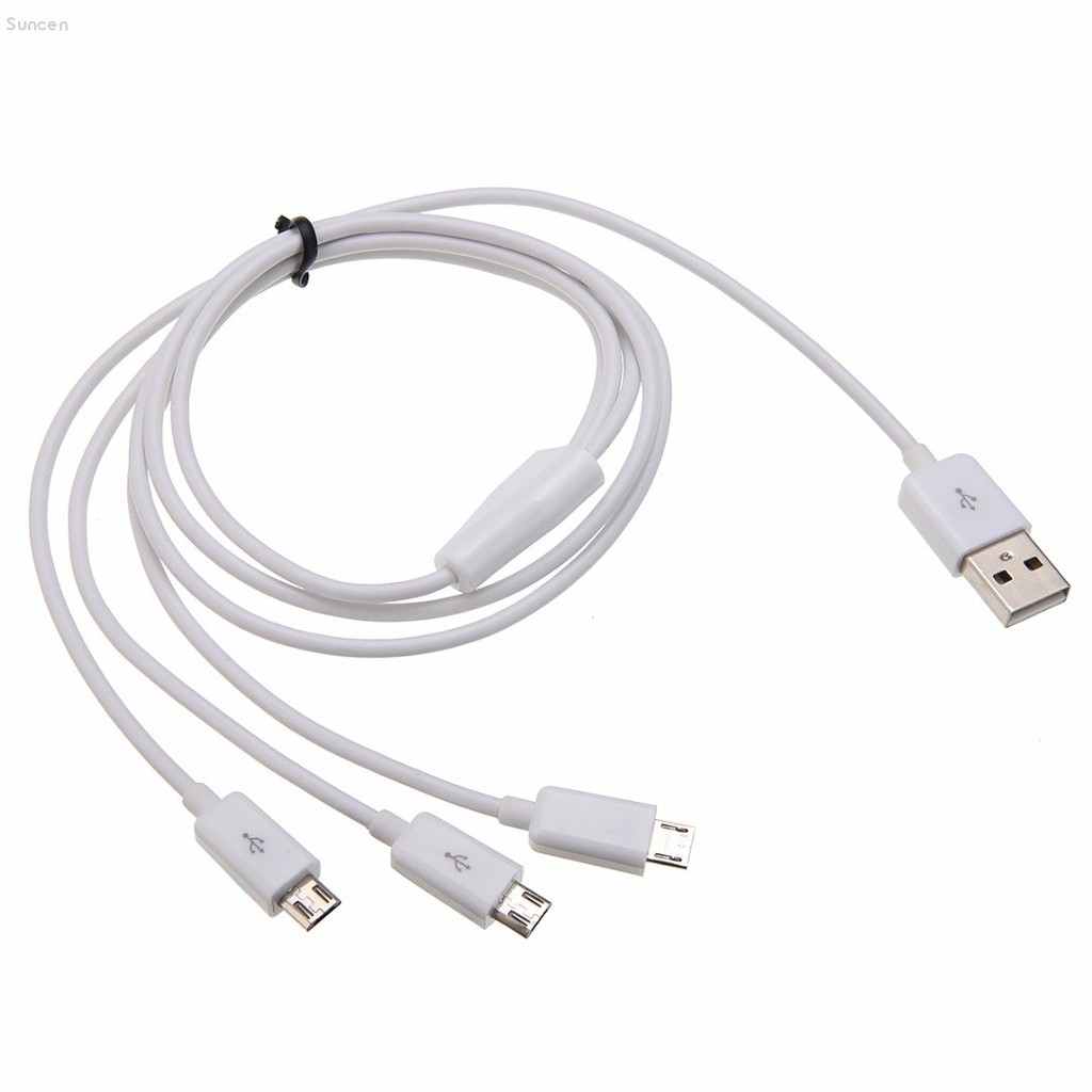 Cáp Sạc Chữ Y Chuyển Đổi Từ Đầu USB 2.0 Sang 3 Cổng Micro USB 2.0