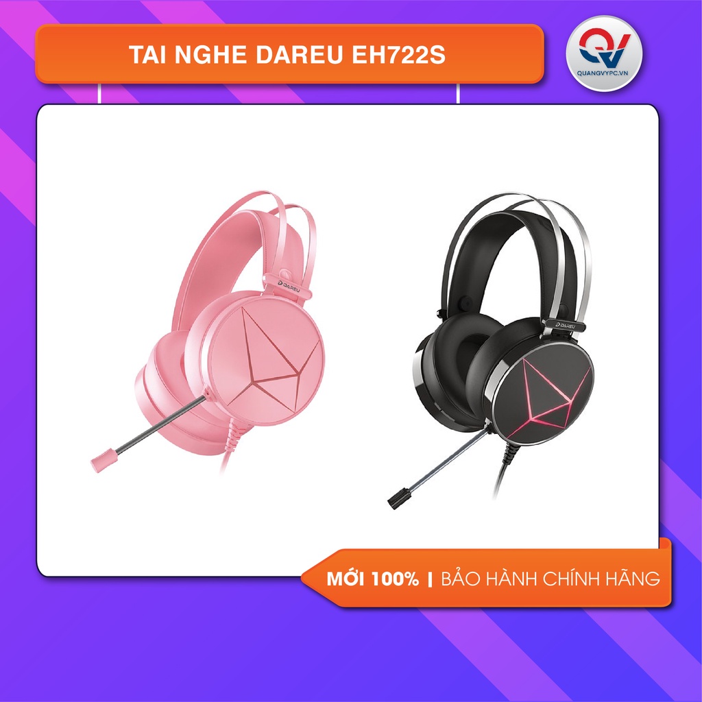 Tai nghe gaming Dareu EH722s 2 phiên bản màu Chính hãng