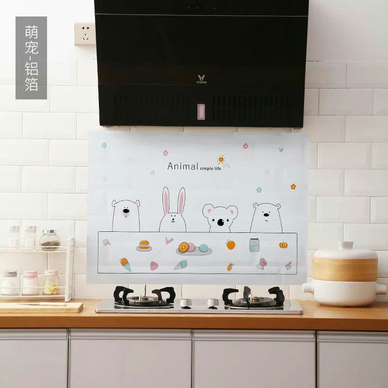 Miếng dán bếp chắn dầu mỡ lau chùi dễ dàng KT 60x90cm