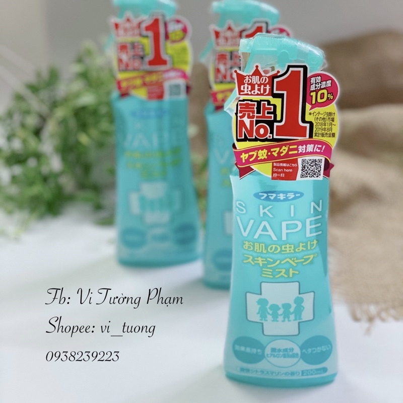 Xịt chống muỗi và côn trùng SkinVape Nhật Bản 200ml