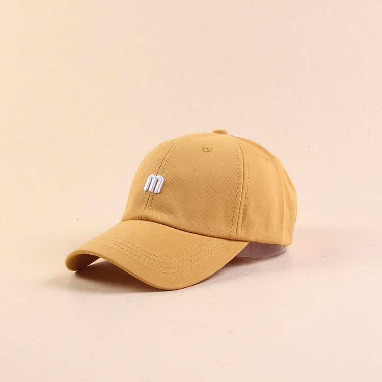 Mũ Lưỡi Trai LINJW Thêu Chữ M Thời Trang Xuân Hè Unisex Kích Thước Điều Chỉnh Được