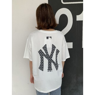 [CAM KẾT 100% COTTON ]Áo thun Unisex MLB  Basic tay lỡ  phông trơn nam nữ tay lỡ oversize phom rộng áo ny