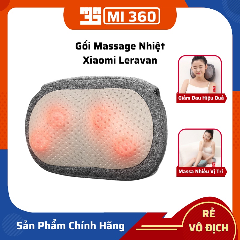 Gối Massage Nhiệt Xiaomi Leravan✅ Massage Đa Điểm Giảm Đau Nhức✅ Hàng Chính Hãng