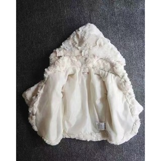 Áo khoác lông cừu bé gái