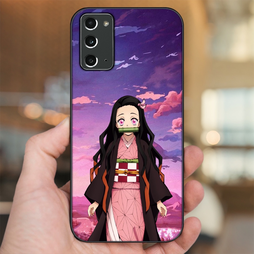 Ốp lưng Samsung Note 20 viền đen in hình Nezuko Kimetsu no Yaiba