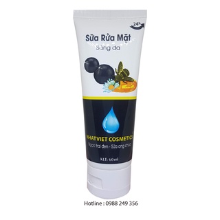 Sữa rửa mặt sáng da ngọc trai đen sữa ong chúa Nhật Việt cosmetics 60ml