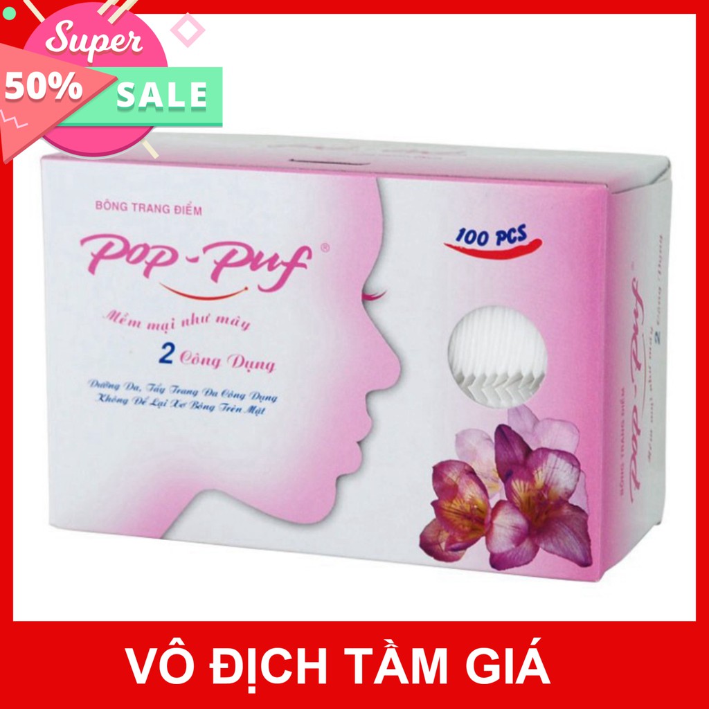 (HOT)Bông trang điểm Pop Puf 100 miếng