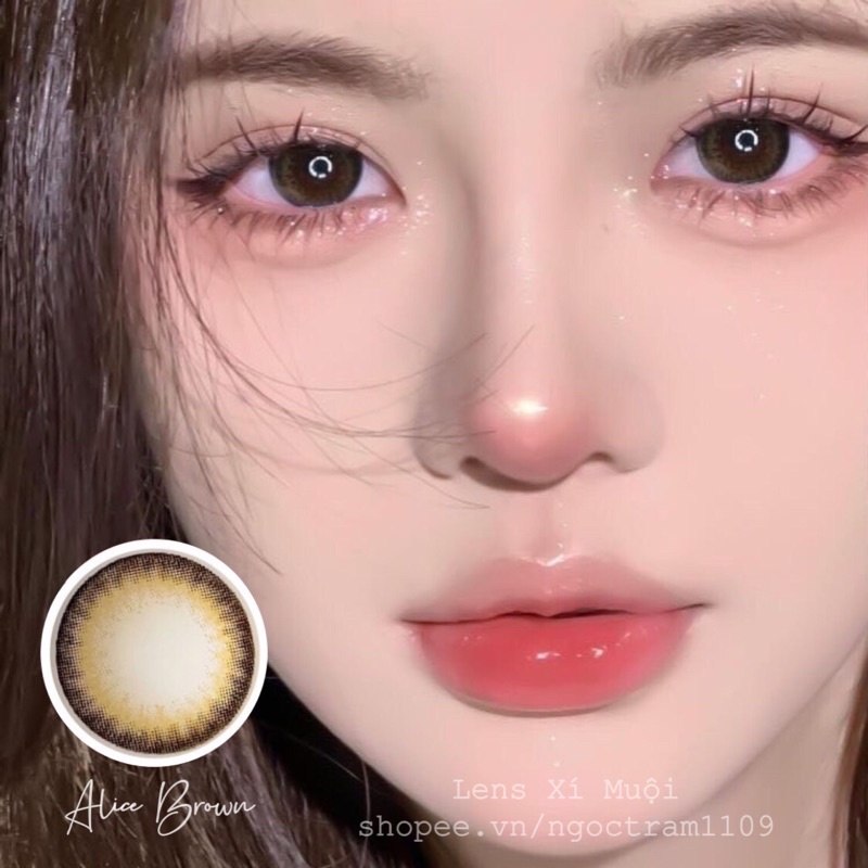 Lens mắt nâu tự nhiên Alice có độ