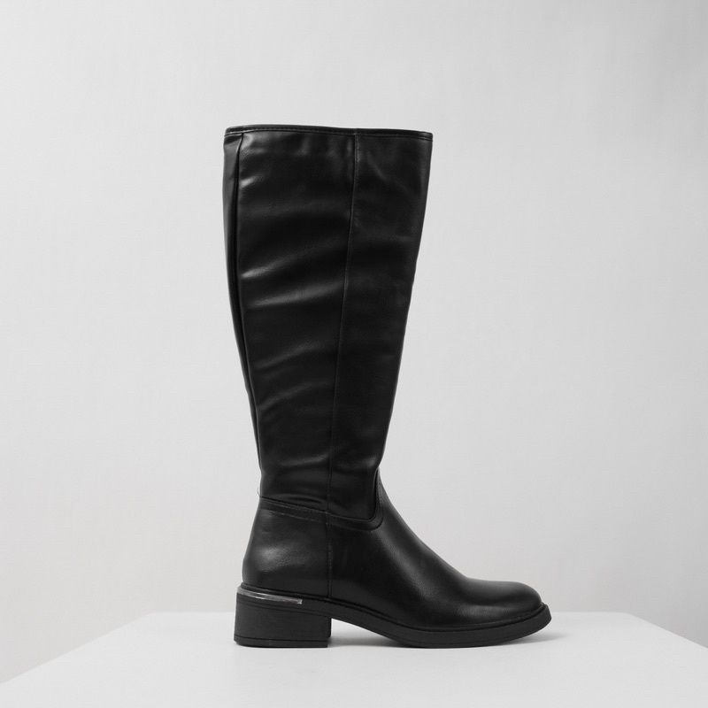 [JOIEHOME] Boots đùi da trơn khoá kéo bên