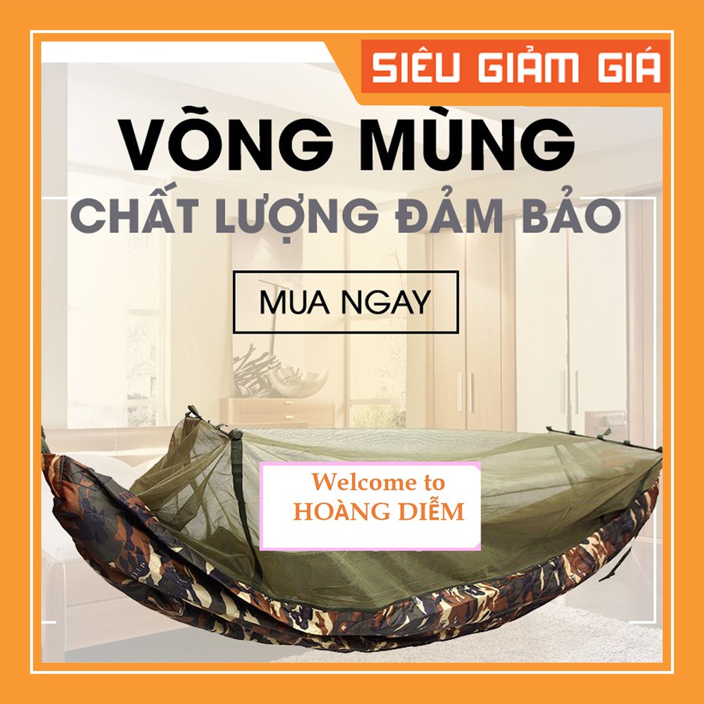 ⚡SALE LỚN⚡ Võng Dù Có Mùng phối màu biệt kích Mỹ - Chống Muỗi 2 lớp Siêu Bền