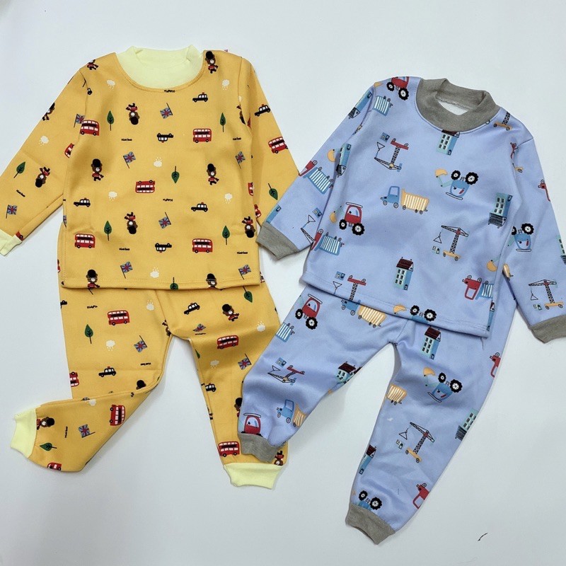 Combo 5 Bộ Quần Áo Nỉ Bông 2 Lớp Dài Tay Cho Bé (5-15kg) - LOẠI MỚI