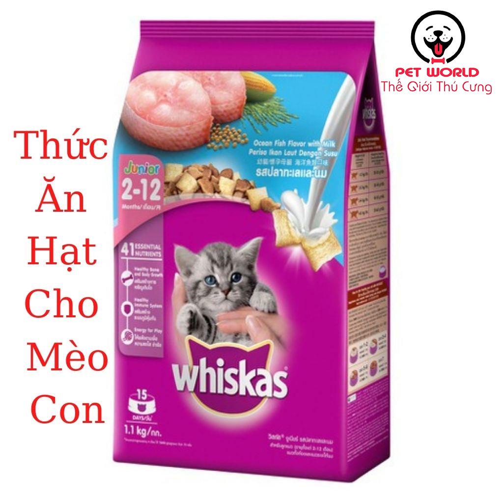 Thức ăn hạt Mèo con Whiskas Junio 1100g