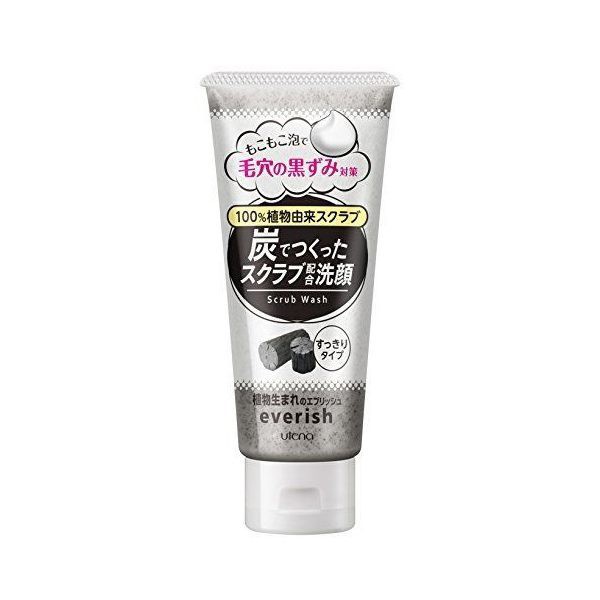 Sữa rửa mặt than hoạt tính tẩy tế bào chết Utena Everish 135gCHÍNH HÃNG  đánh bay các tế bào chết, bụi bẩn, bã nhờn