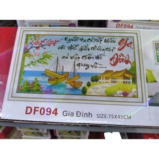 tranh đính đá gia đình df094(75*45)