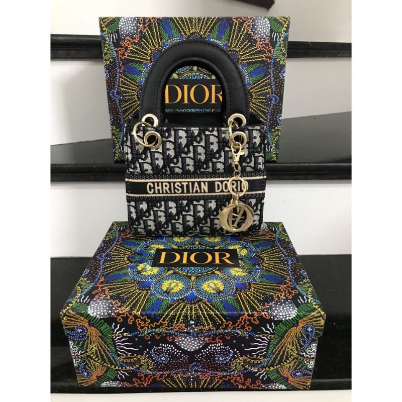 Túi vuông đeo chéo thổ cẩm DI OR KÈM PHỤ KIỆN