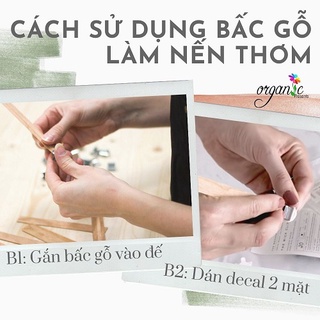 BẤC GỖ LÀM NẾN THƠM (KÈM ĐẾ SẮT)