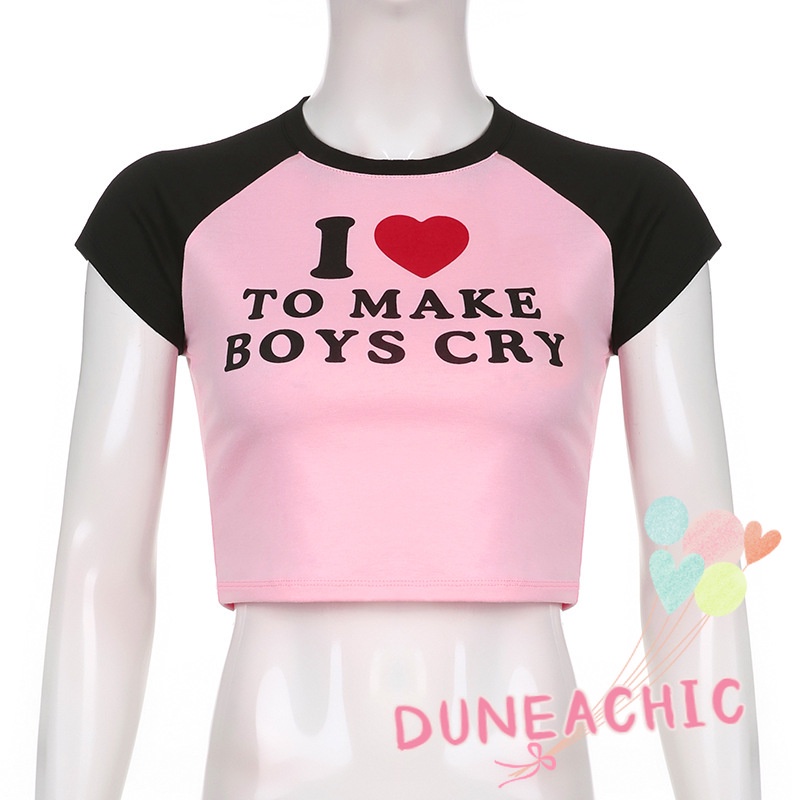 Áo thun DUNEA dáng ôm in chữ thời trang cá tính thời trang