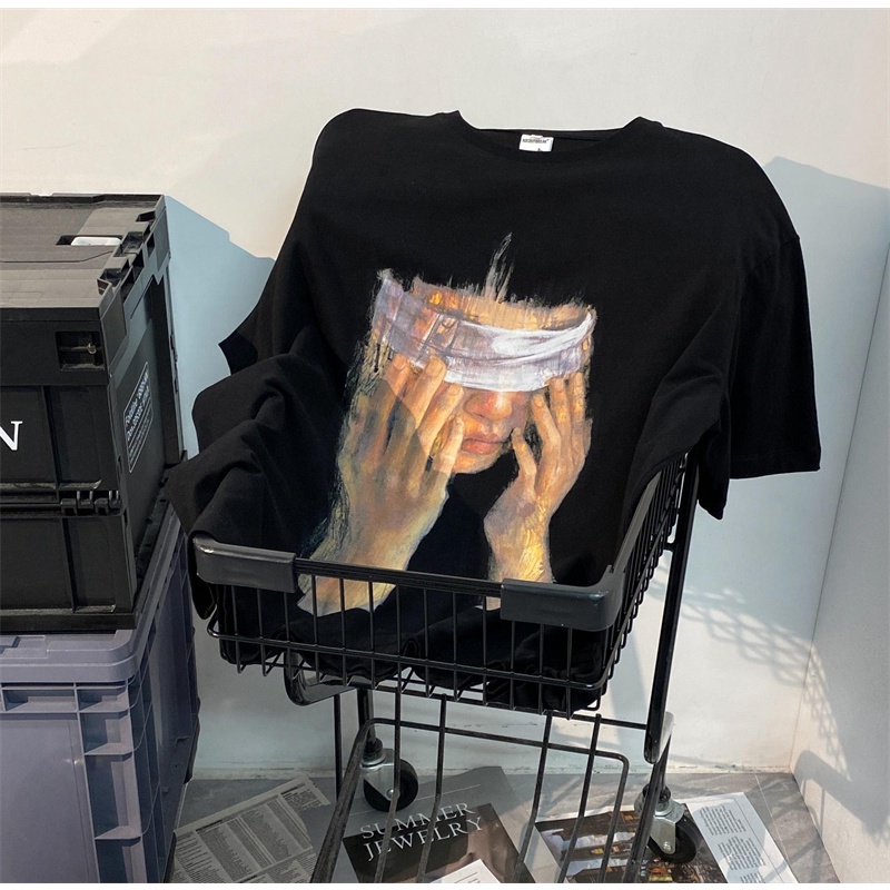 Áo Thun Tay Ngắn Cổ Tròn In Họa Tiết Thời Trang Cho Nữ