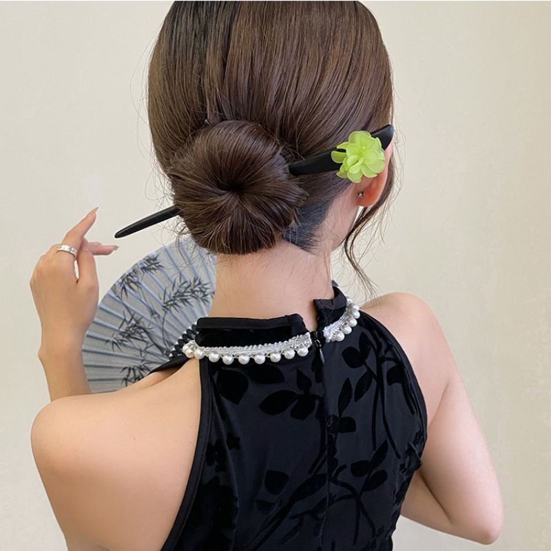 Kẹp Tóc Đơn Giản Màu Đen Phong Cách Retro