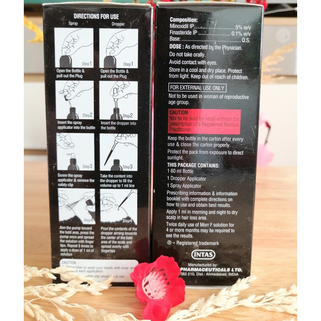 Combo Morr F5% Hỗ Trợ Mọc Tóc Hói Nhanh Minoxidil & Finasteride + Lăn Kim 0,5mm