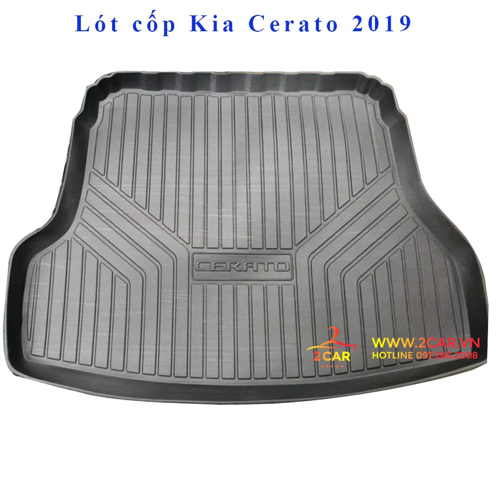 Lót cốp xe KIA CERATO 2019-2021 nhựa dẻo cao cấp, không mùi, không thấm nước