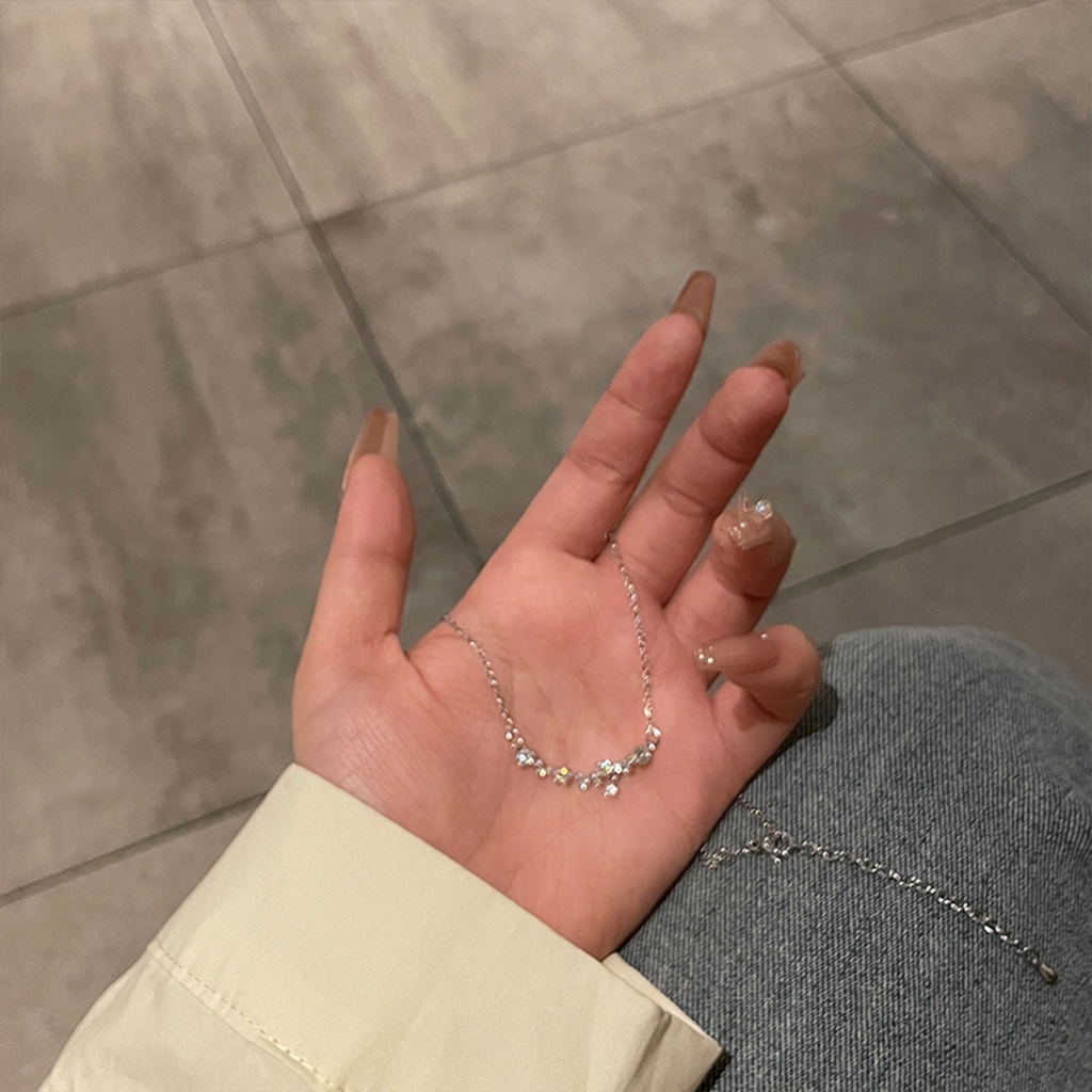 Dây Chuyền Hình Ngôi Sao Mặt Cười Đính Đá Zircon Phong Cách Thời Trang Sang Trọng Đơn Giản Dành Cho Nữ