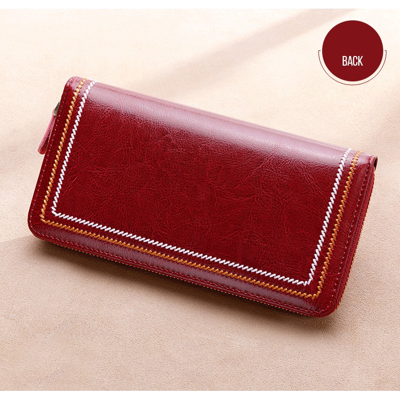 Ví Cầm Tay Nữ Dài Clutch Thời Trang Da Thật Cao Cấp Mềm Đẹp Đính Ong Vàng Dễ Thương Vừa Điện Thoại Iphone 11 Pro Max