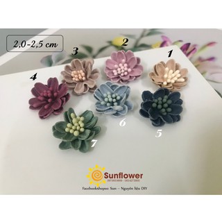 Hoa cúc da lộn 2.5cm