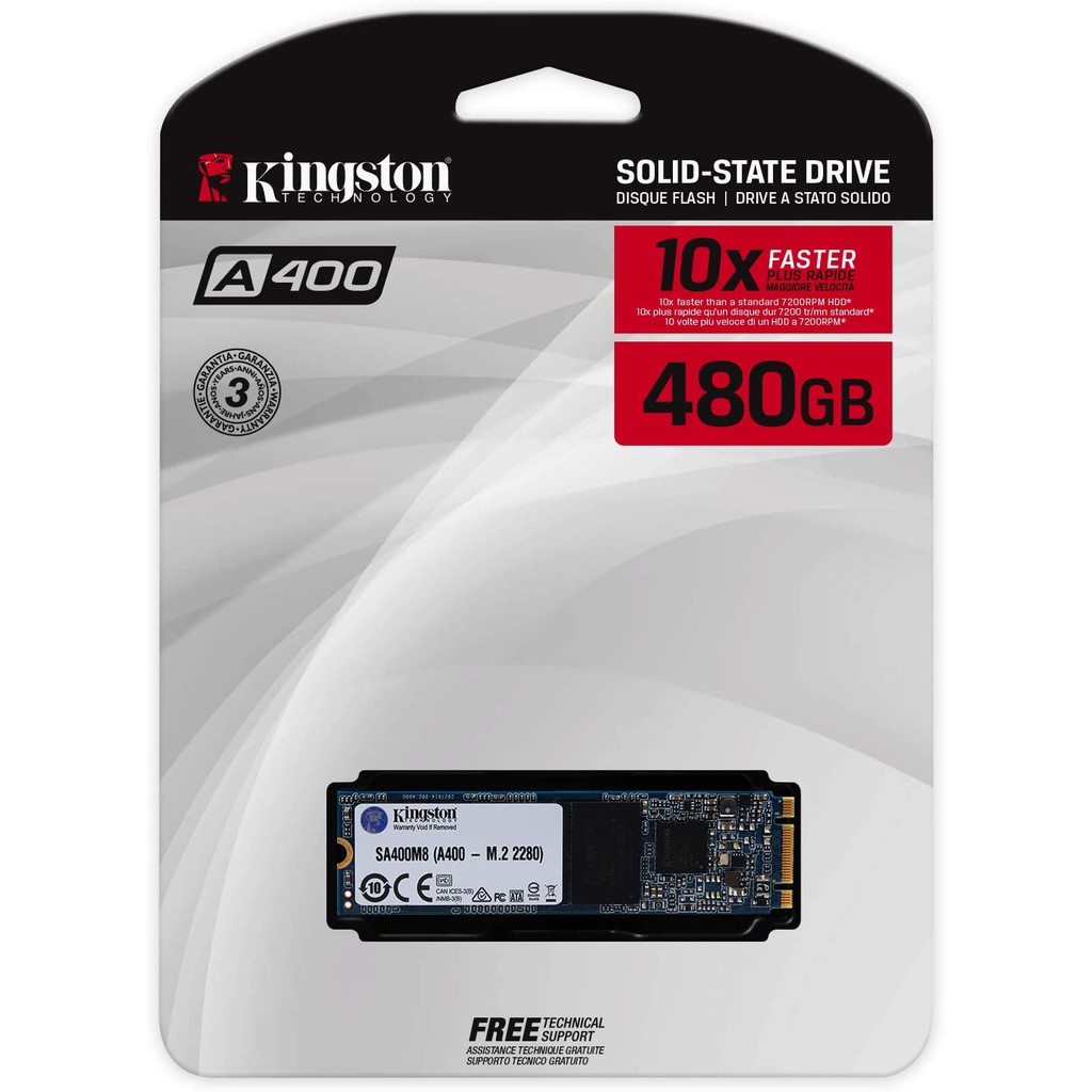 Ổ cứng SSD Kingston 480Gb A400 M.2 2280 - SA400S37/480G - BEN