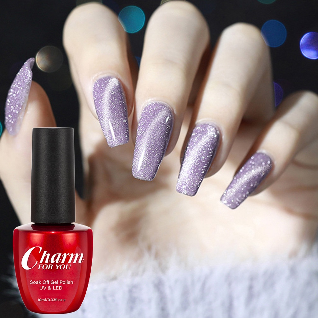 [Hàng mới về] Sơn gel phản quang sáng bóng trang trí móng nghệ thuật 10ml